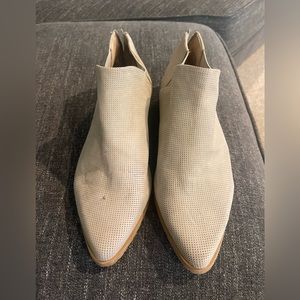 Gentle souls booties, perforated leather